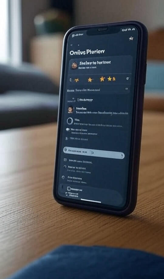 user review interface for an OP platform